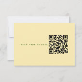 Carte RSVP Whimsical Doodle Jaune & Green Wedding (Dos)