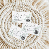 Carte RSVP Whimsical Eucalyptus Greenery Wedding