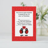 Carte RSVP Whimsical Ladybug Wedding Wedding (Debout devant)