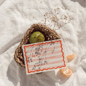 Carte RSVP Whimsical Modern Rose & Red Wedding.