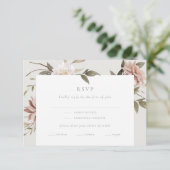 Carte RSVP Wild Florals avec Entrée Choice (Debout devant)