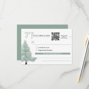 Carte RSVP Winter Wonderland avec code QR