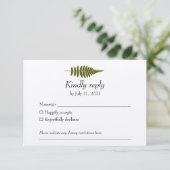 Carte RSVP Woodland Fern (Debout devant)