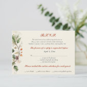 Carte RSVP Wreath Spring Modifiable (Debout devant)