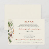 Carte RSVP Wreath Spring Modifiable (Devant / Derrière)