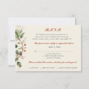 Carte RSVP Wreath Spring Modifiable