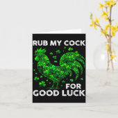 Carte Rub My For Good Luck Funny St Patrick's Day Chicke (Fleur jaune)
