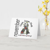 Carte Ruban 1 de fleur de mois de conscience de diabète (Fleur jaune)