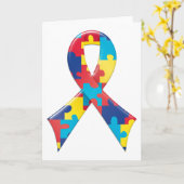 Carte Ruban A4 de sensibilisation sur l'autisme (Fleur jaune)