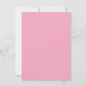 Carte Ruban à nœud rose Coquette Mariage (Dos)