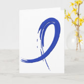 Carte Ruban bleu A4 de Colon Cancer (Fleur jaune)