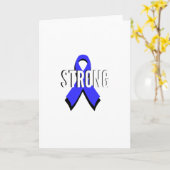 Carte Ruban bleu de cancer du colon fort (Fleur jaune)