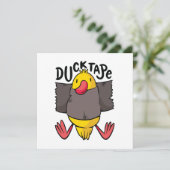 Carte Ruban Canard Drôle (Debout devant)