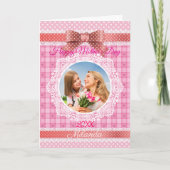 Carte Ruban de dentelle Joyeuse fête des Mères (Devant)