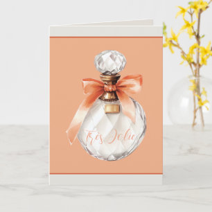 Carte Ruban de flacon de parfum Très Jolie (très joli)
