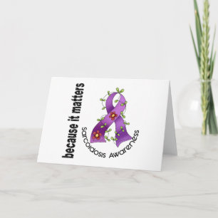 Carte Ruban de fleurs SARCOIDOSIS 3