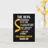 Carte Ruban de sensibilisation au cancer de l'enfance s1 (Fleur jaune)