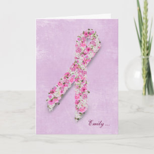 Carte Ruban de sensibilisation au cancer du sein