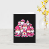 Carte Ruban de sensibilisation au cancer du sein Gnomes  (Fleur jaune)