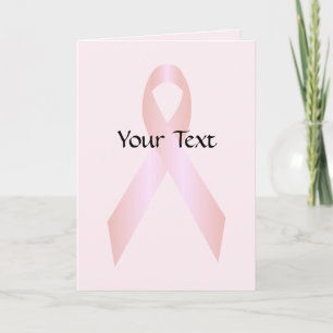 Carte Ruban de sensibilisation au cancer du sein Texte 2