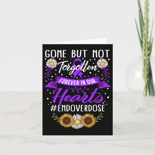 Carte Ruban de sensibilisation au surdosage de drogue di (Devant)
