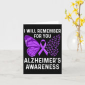 Carte Ruban de Sensibilisation Papillons Violets  (Fleur jaune)