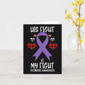 Carte Ruban de sensibilisation Son combat est mon combat (Fleur jaune)