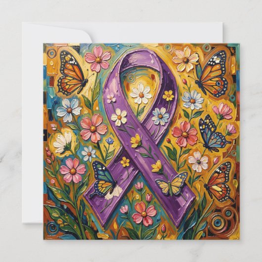 Carte Ruban de sensibilisation violet, Vierge (Devant)