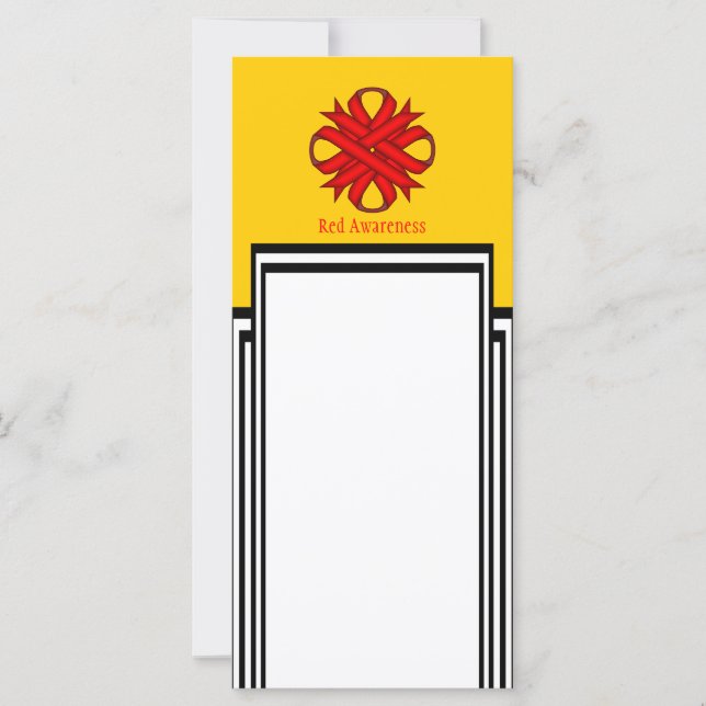 Carte Ruban de trèfle rouge par Kenneth Yoncich (Devant)