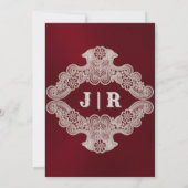 Carte Ruban & Dentelle Gettin 'Hitched - Bordeaux (Dos)