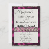 Carte Ruban & Dentelle Gettin 'Hitched - Plum (Devant)