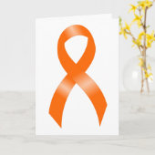 Carte Ruban d'orange de leucémie (Fleur jaune)