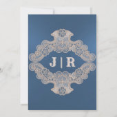 Carte Ruban et dentelle Gettin 'Hitched - Bleu (Dos)