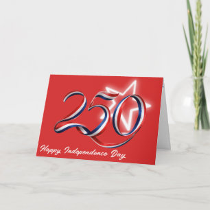 Carte Ruban et étoile pour le 250e anniversaire des État