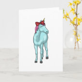 Carte Ruban Licorne (Fleur jaune)