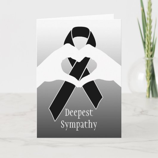 Carte Ruban Noir + votre message (Devant)