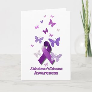 Carte Ruban pourpre de conscience : Maladie d'Alzheimer