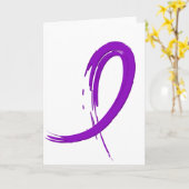 Carte Ruban pourpre du cancer pancréatique A4 (Fleur jaune)