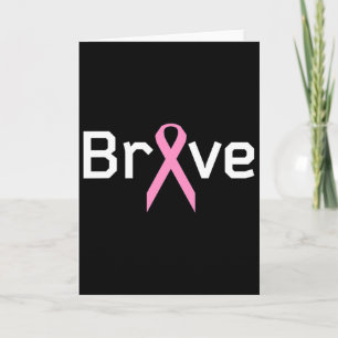 Carte Ruban rose Brave Worlds soutien aux survivants du
