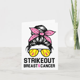 Carte Ruban rose Cancer Sein Sensibilisation Softball Ma