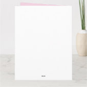 Carte Ruban rose Conscience du cancer du sein avec des f (Dos)