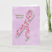 Carte Ruban rose pour ami (Devant)