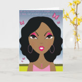 Carte Ruban rose - Sensibilisation (Fleur jaune)