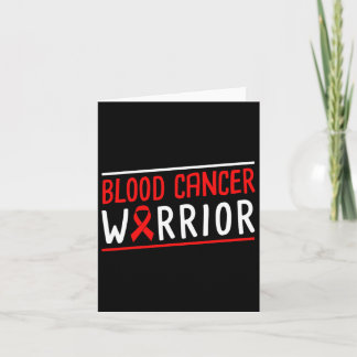 Carte Ruban rouge du guerrier du cancer du sang