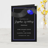 Carte Ruban Sapphire, 45 ans anniversaire de Mariage (Fleur jaune)