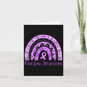 Carte Ruban Violet Arc-en-ciel de Sensibilisation au Sur