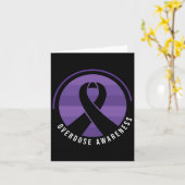 Carte Ruban Violet de Sensibilisation à la Surdose de Dr (Fleur jaune)