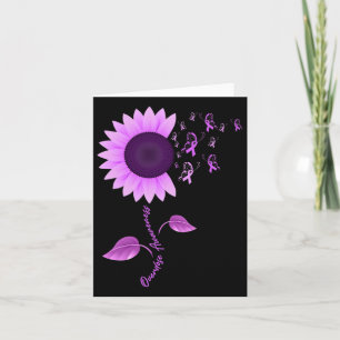 Carte Ruban Violet Tournesol Papillon Surdosage Sensibil