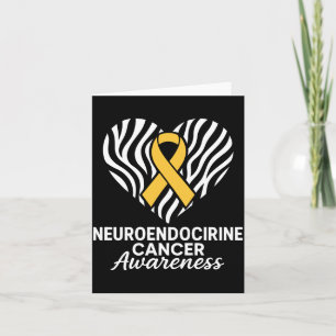 Carte Ruban Zèbre de Sensibilisation au Cancer Neuroendo