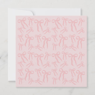 Carte Rubans Boho Rose Ruban Motif Sur Rose Poudre de Fa
